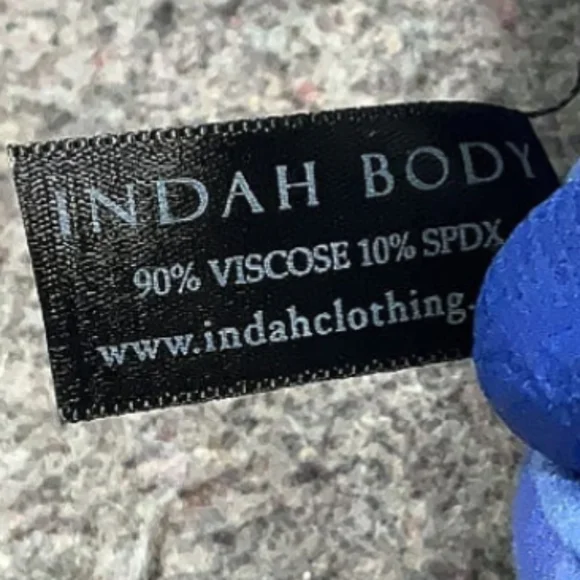 Indah Body Blue Deep V-Neck Mini Dress - Picture 3 of 5